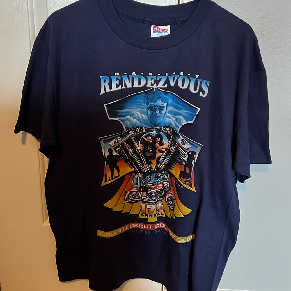 Vintage 17th annual Indian lookout country club-Harley Davidson Tshirt Men’s